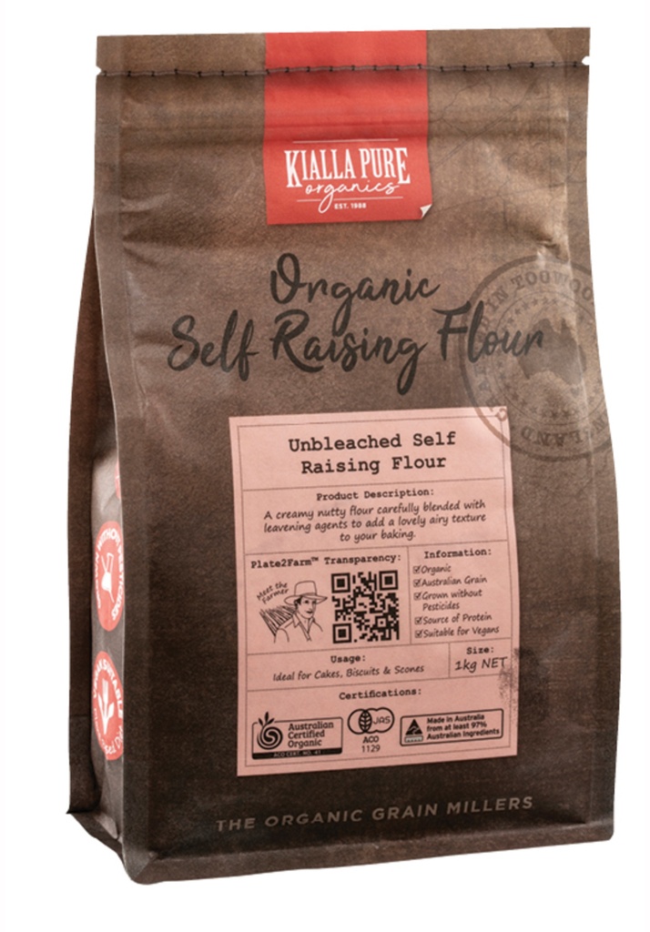 KIALLA | 有機未漂白自發麵粉1公斤