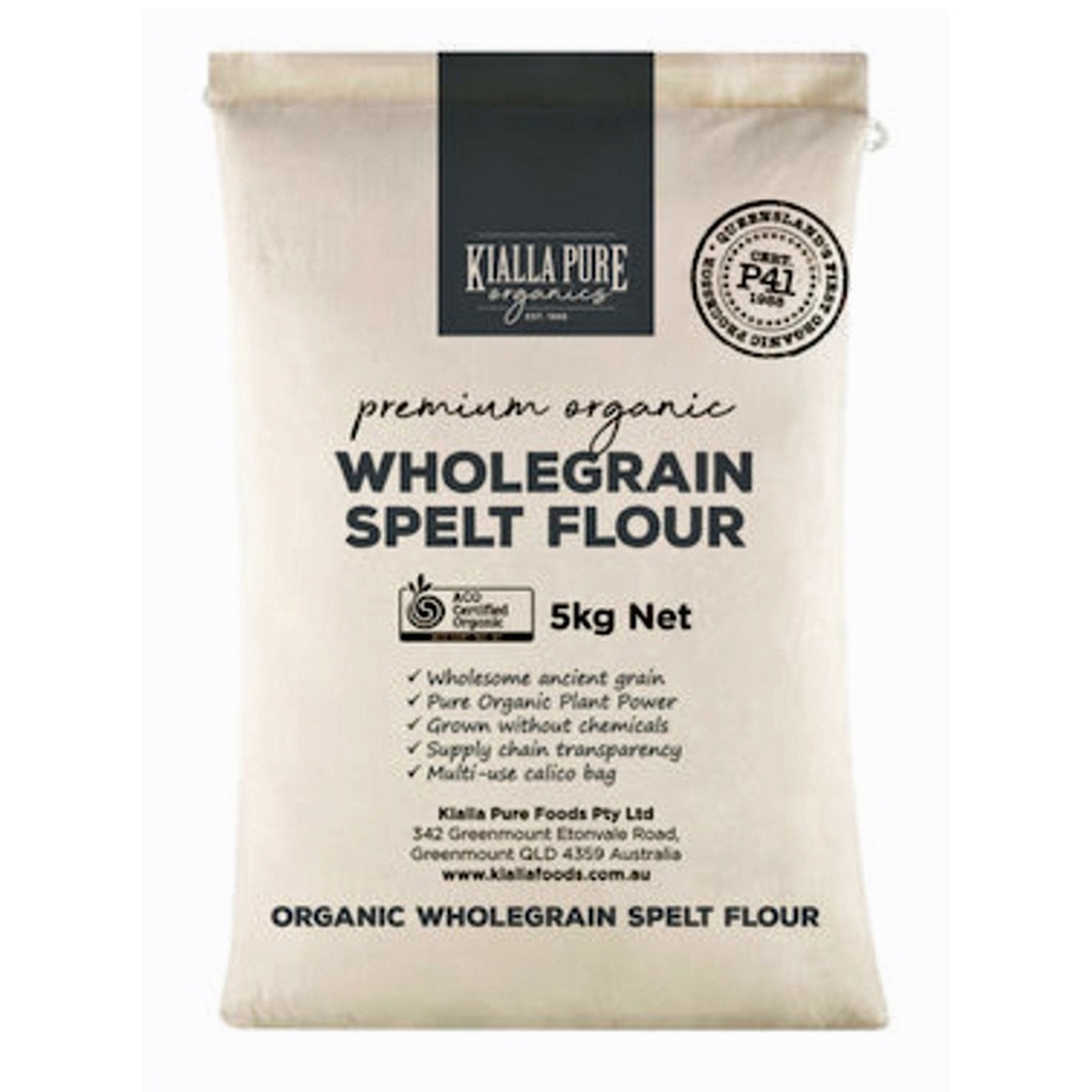 KIALLA | Spelt Flour Wholegrain Organic (Calico Bag) 5kg