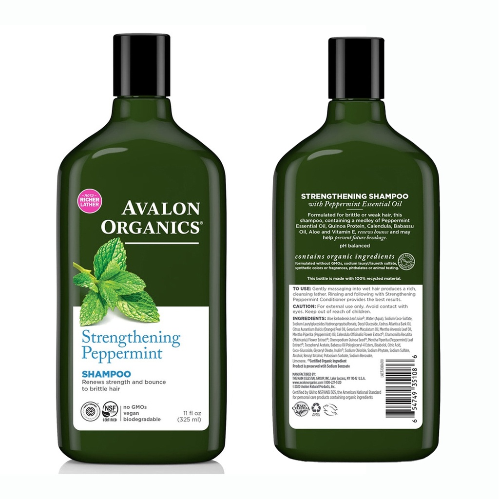 AVALON ORGANICS | Shampoo Peppermint 325mL