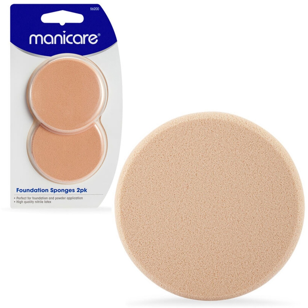 MANICARE | Foundation Sponge, Compact Latex, 2 Pack