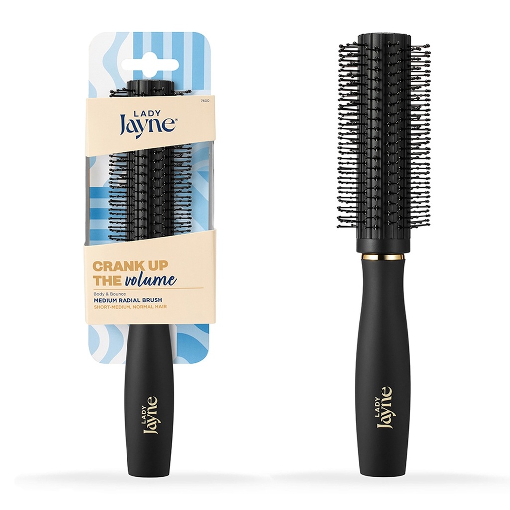 LADY JAYNE | Medium Radial Plastic Bristles Brush