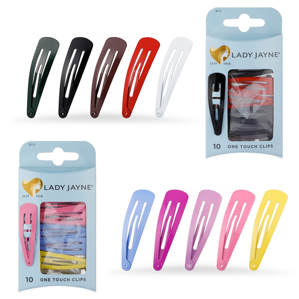 LADY JAYNE | Assorted One Touch Clips - Pack of 10 pcs