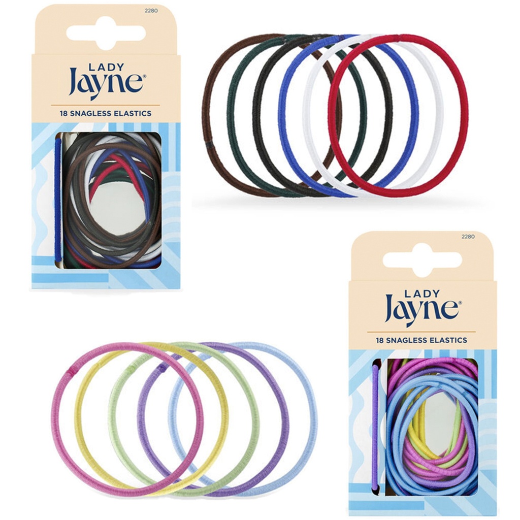 LADY JAYNE | Assorted Snagless Elastics - Pk 18