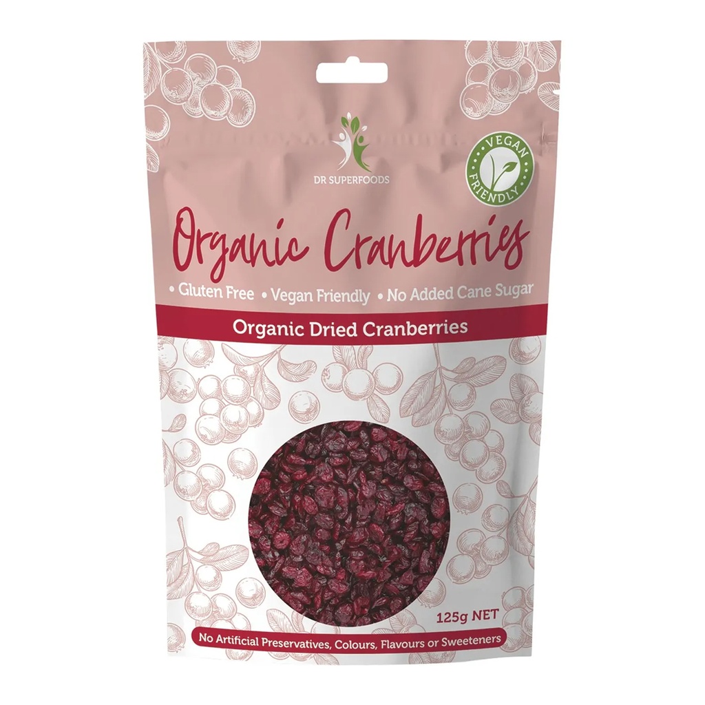 DR SUPERFOODS | Dried Cranberries Organic 125g