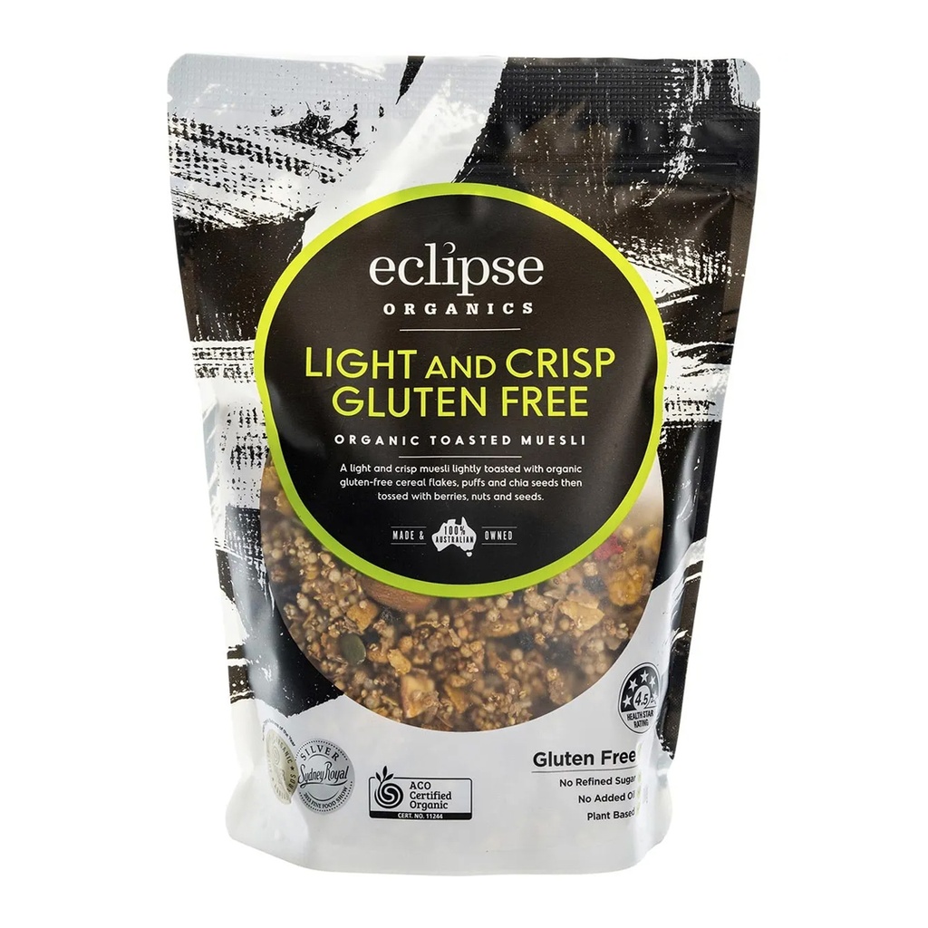 ECLIPSE ORGANICS | Organic Muesli Gluten Free Light and Crisp 380g