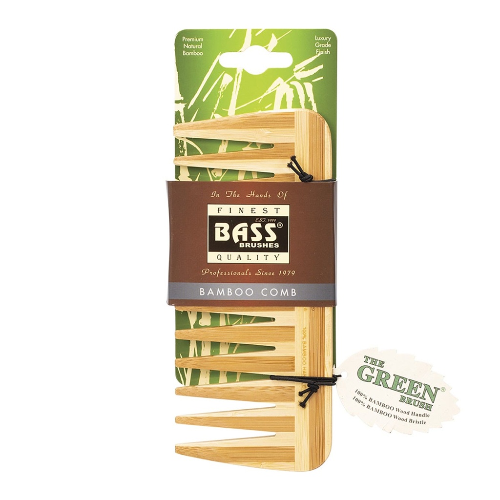 BASS BRUSHES | Bamboo Comb Medium Wide Tooth
