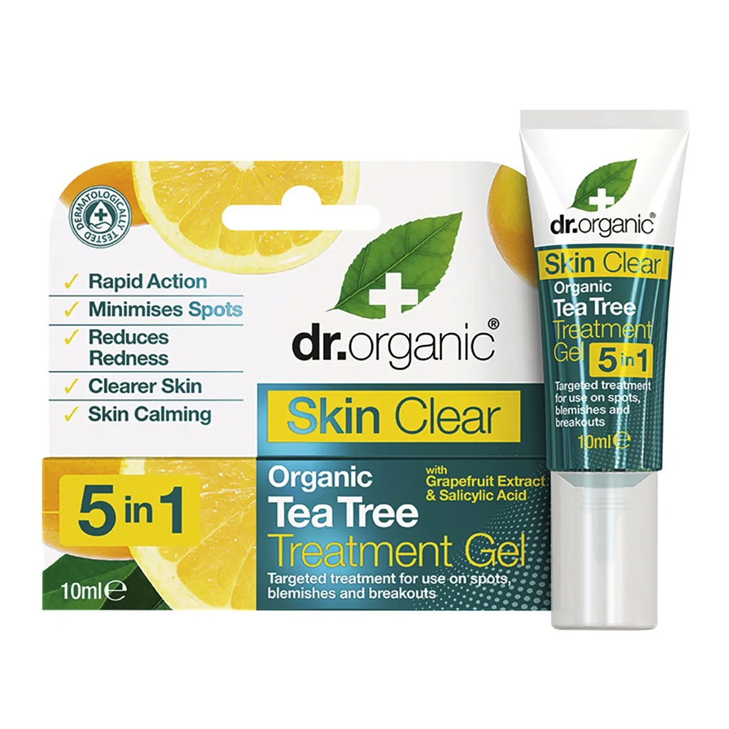 DR ORGANIC | Treatment Gel Skin Clear Organic Tea Tree 10ml