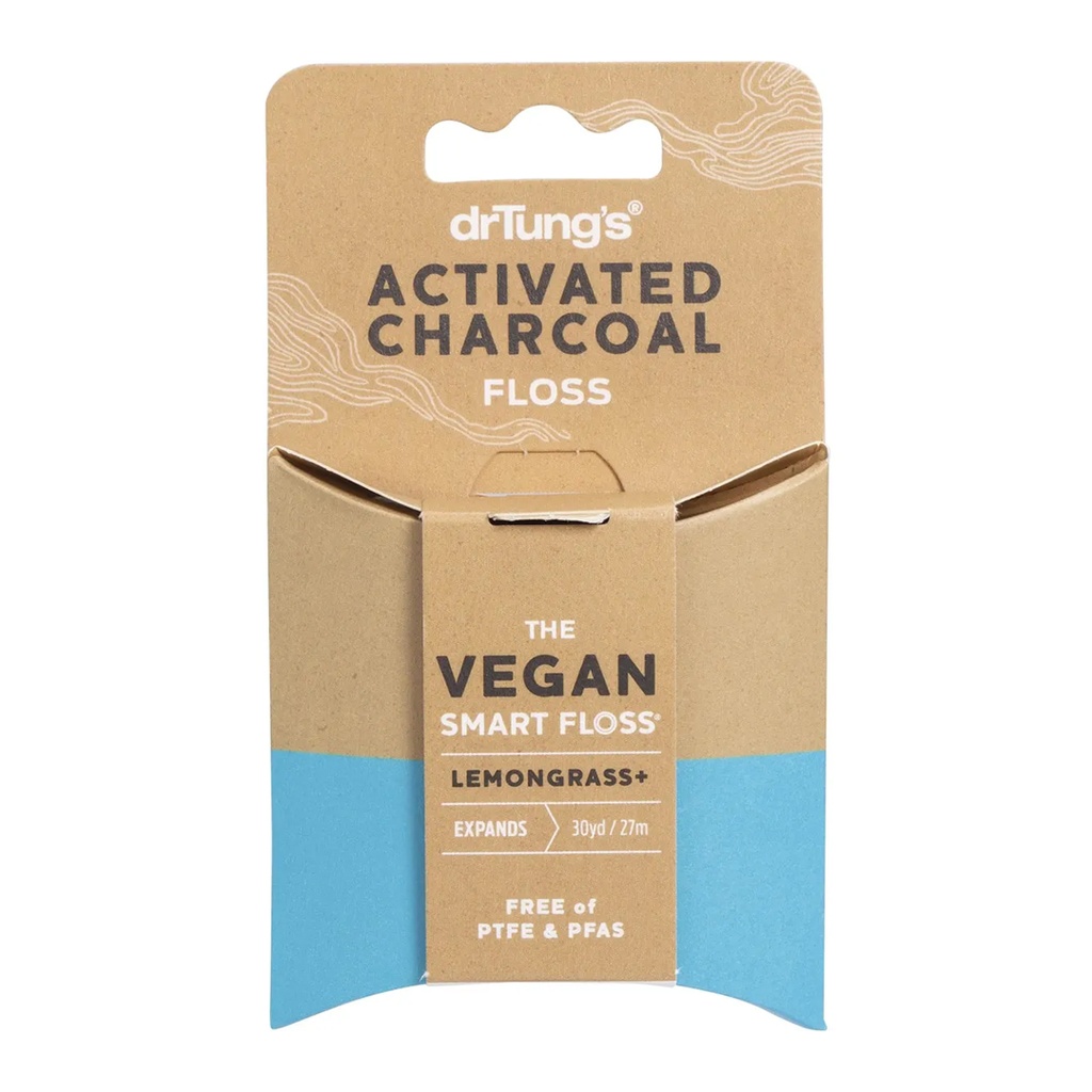 DR TUNG'S | Smart Vegan Dental Floss Charcoal Lemongrass 27m