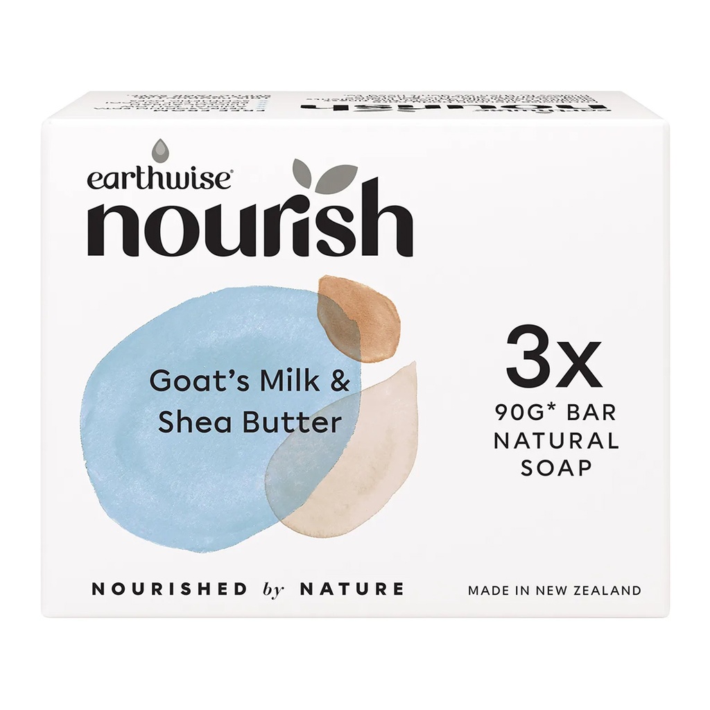 EARTHWISE NOURISH | 羊奶与乳木果油天然皂 3件装