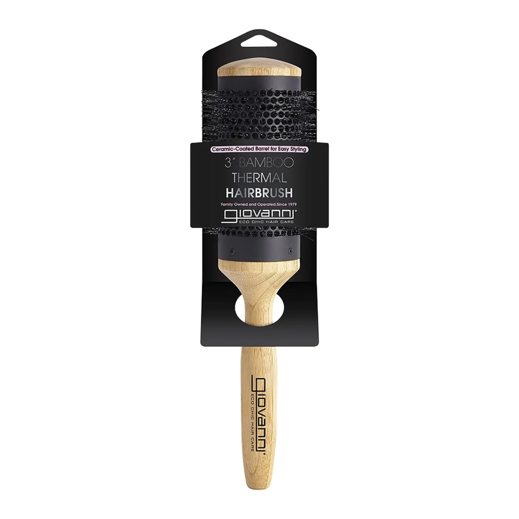 GIOVANNI | Bamboo Hair Brush Thermal Ceramic Coated Barrel