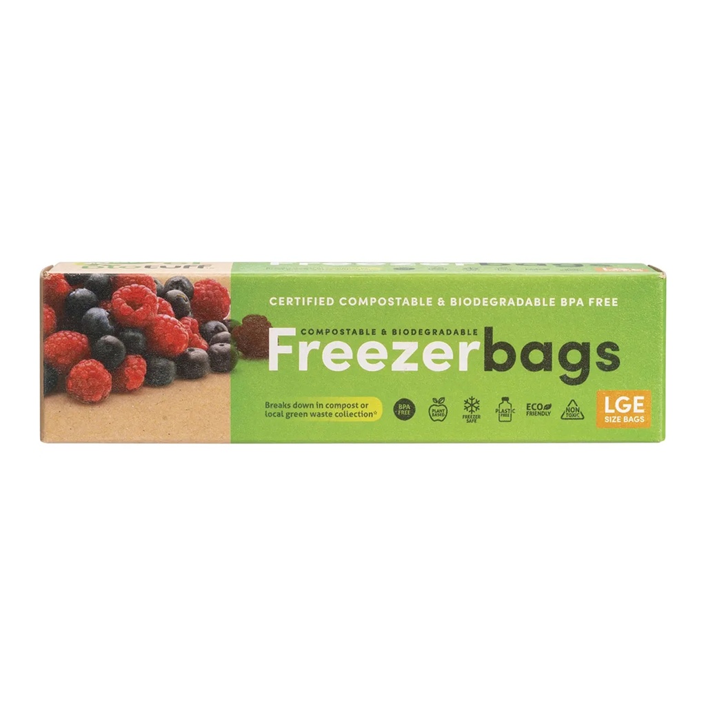 BIOTUFF | Compostable Freezer Bags Large Bags 6L 20pk