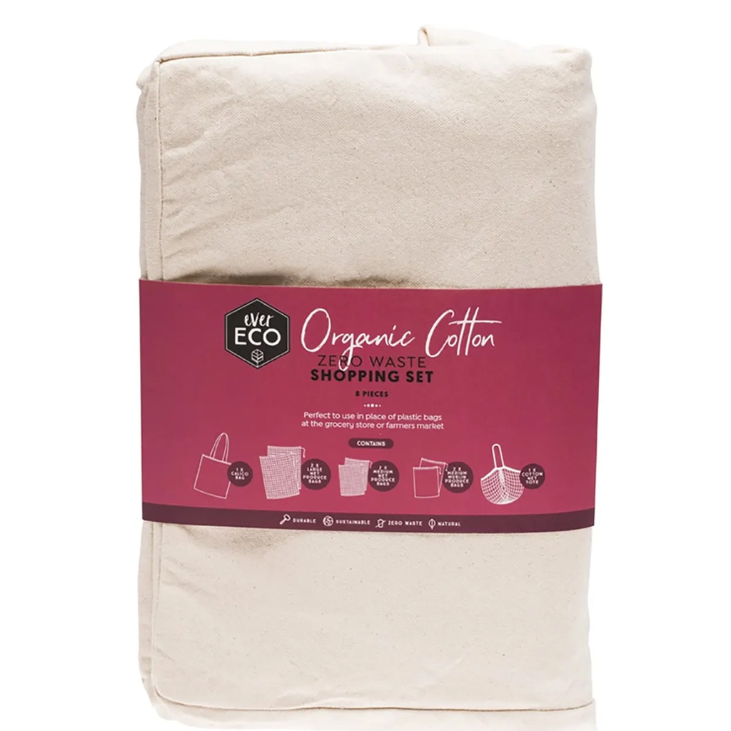 EVER ECO | Zero Waste Reusable Shopping Bags - Mixed Set 8pk