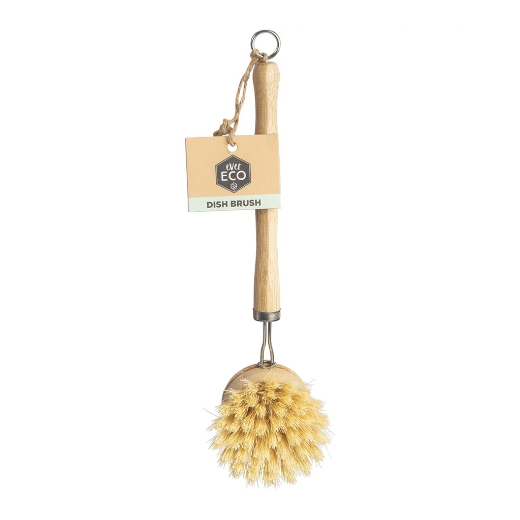 EVER ECO | Dish Brush Bamboo Handle, Sisal Bristles