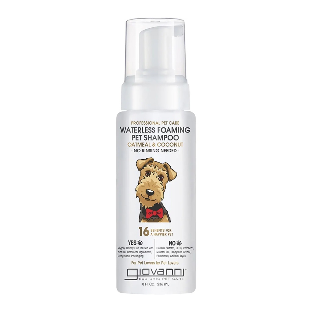 GIOVANNI | Waterless Foaming Pet Shampoo Professional Pet Care 236ml