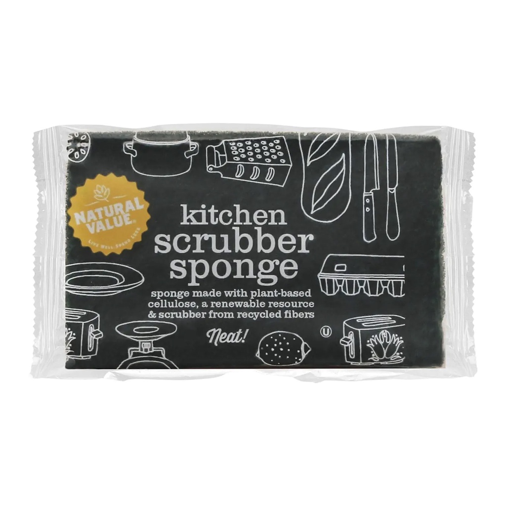 NATURAL VALUE | Kitchen Scrubber Sponge