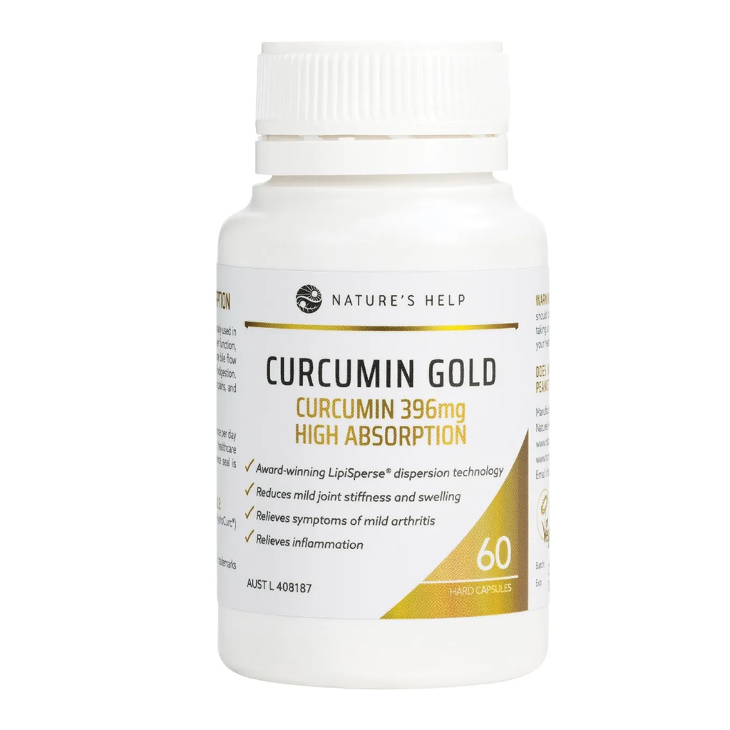 NATURE'S HELP | Curcumin Gold 396mg High Absorption Capsules 60 Caps