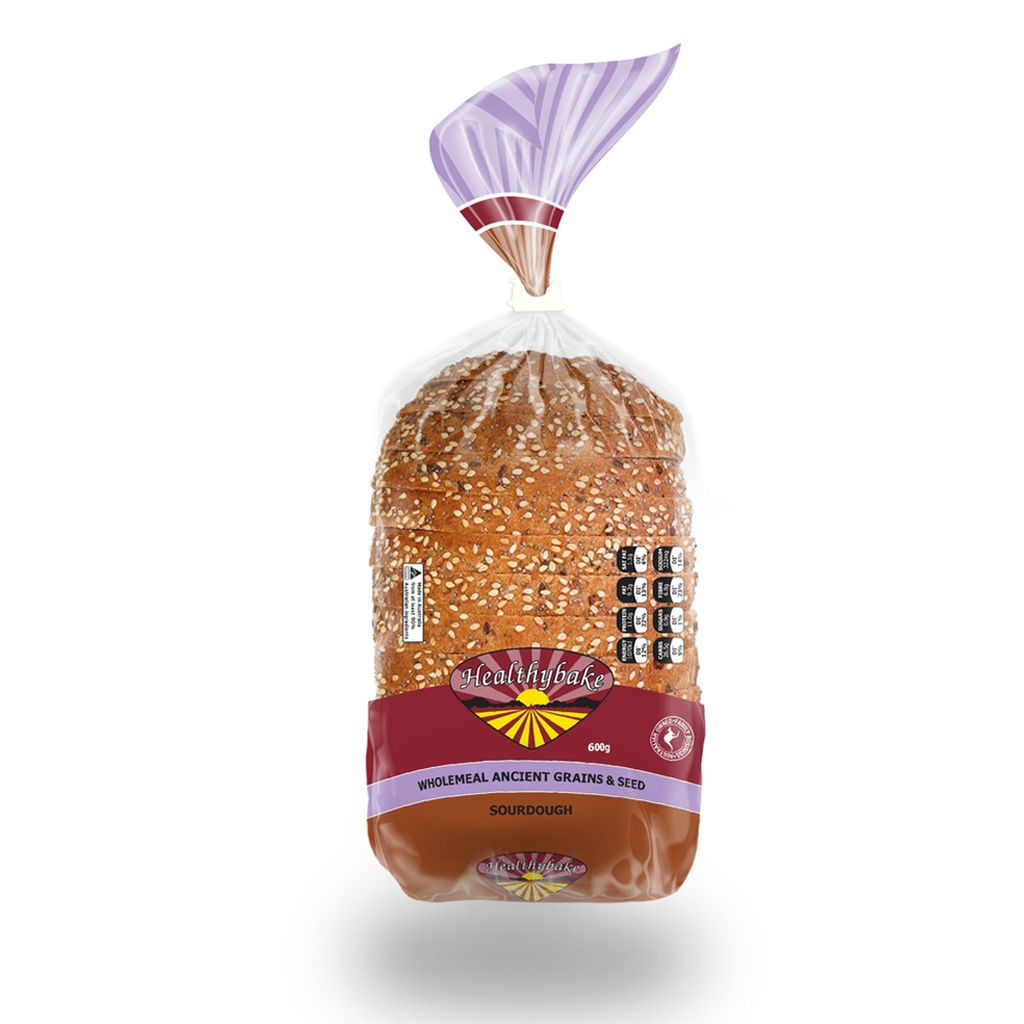 HEALTHYBAKE | Organic Wholemeal Ancient Grains & Seed Sourdough – 600g