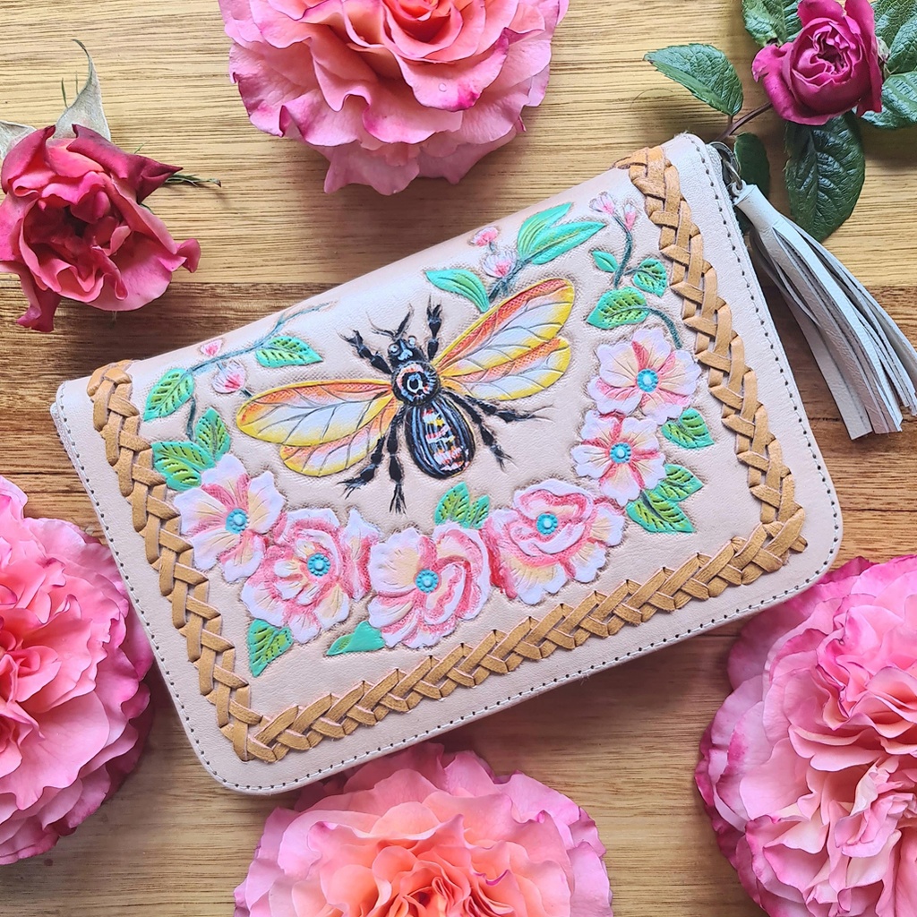 CGTL | Bumble Bee Leather Wallet - Cream