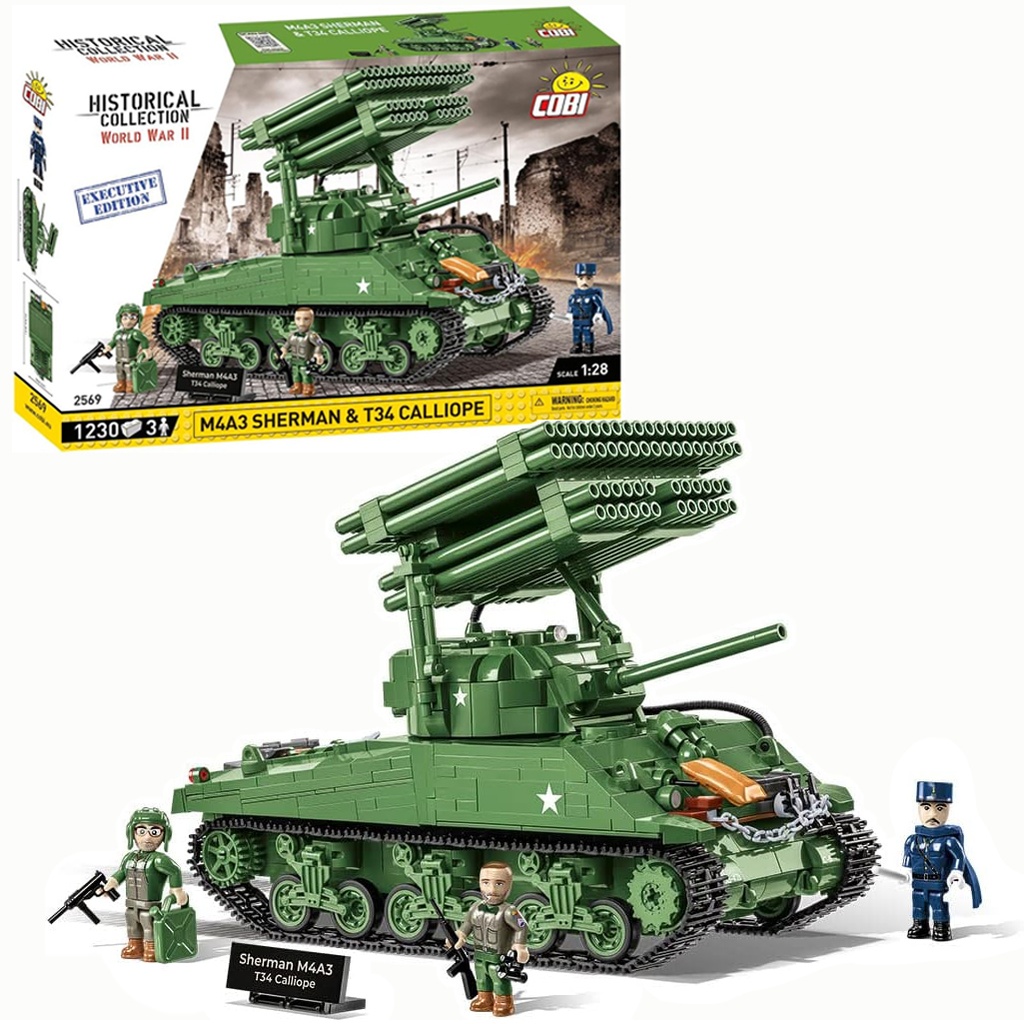 COBI | COBI-2569 HC WWII /2569/ M4A3 SHERMAN W/T34 CALLIOPE 1230pcs