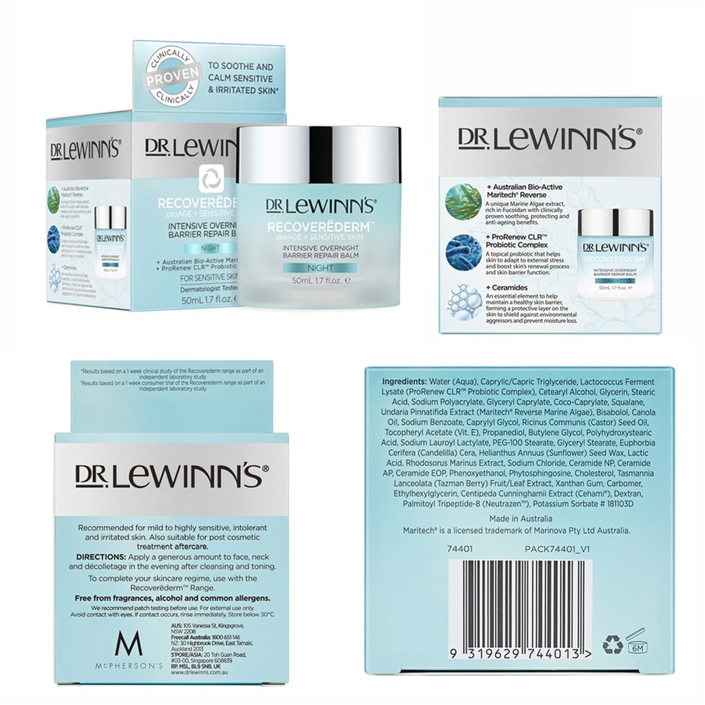 DR. LEWINN'S | Recoverederm 密集夜間修護屏障修復霜 50毫升