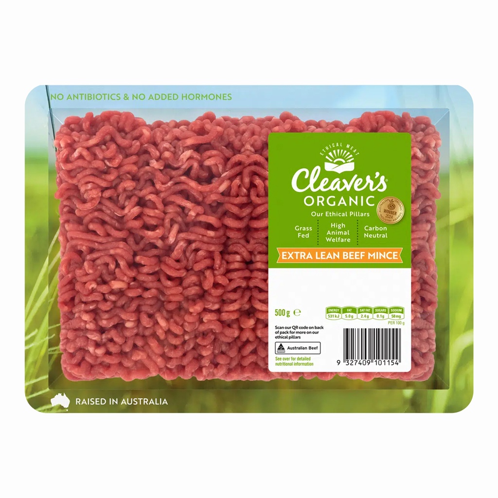 CLEAVER’S 有機肉品 | 有機特級瘦牛絞肉 500克