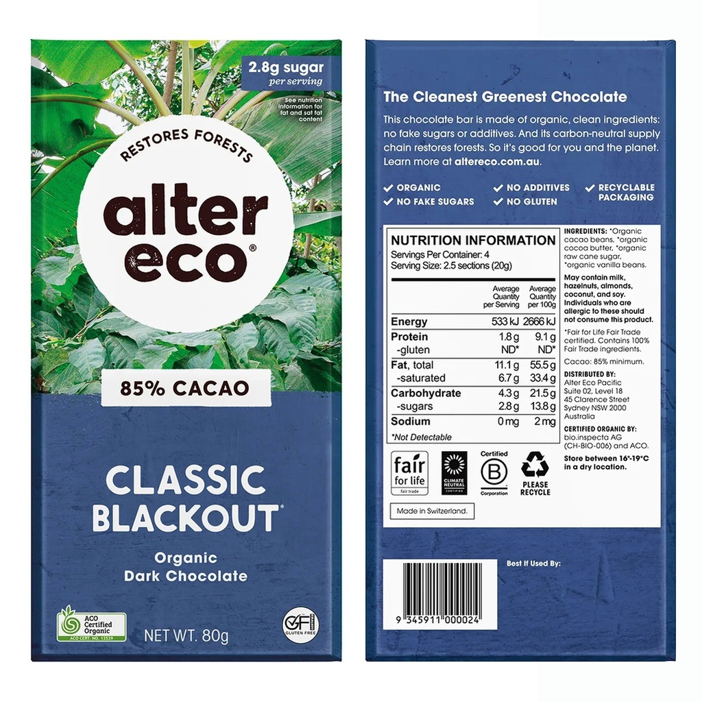 ALTER ECO | 有機經典黑暗巧克力