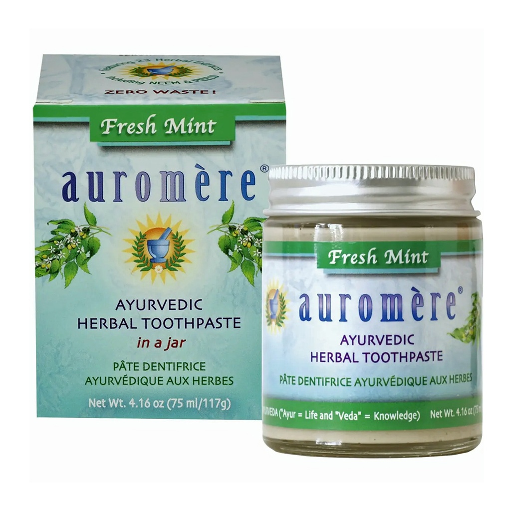 AUROMERE｜阿育吠陀薄荷清新牙膏 罐裝 117克