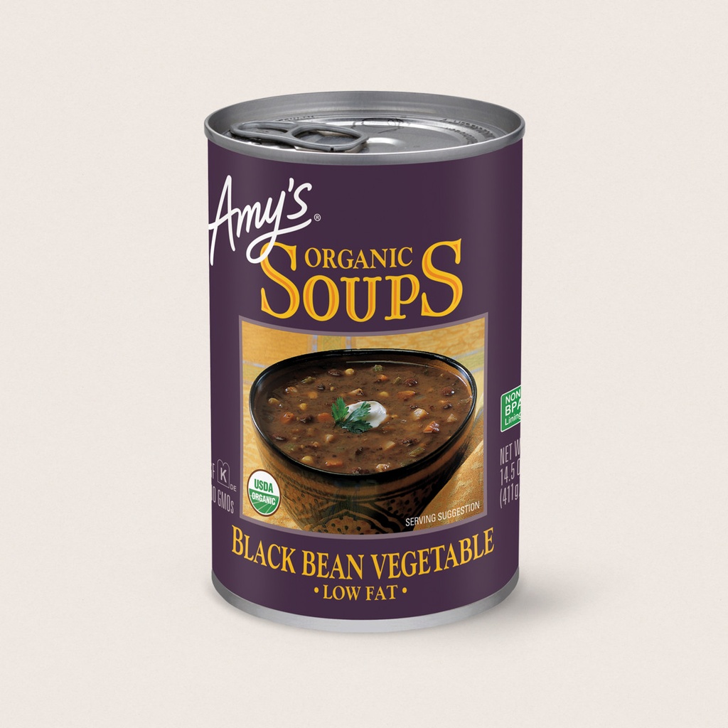 AMY'S KITCHEN | Black Bean Vegetable Soup 411g 【Certified Organic】