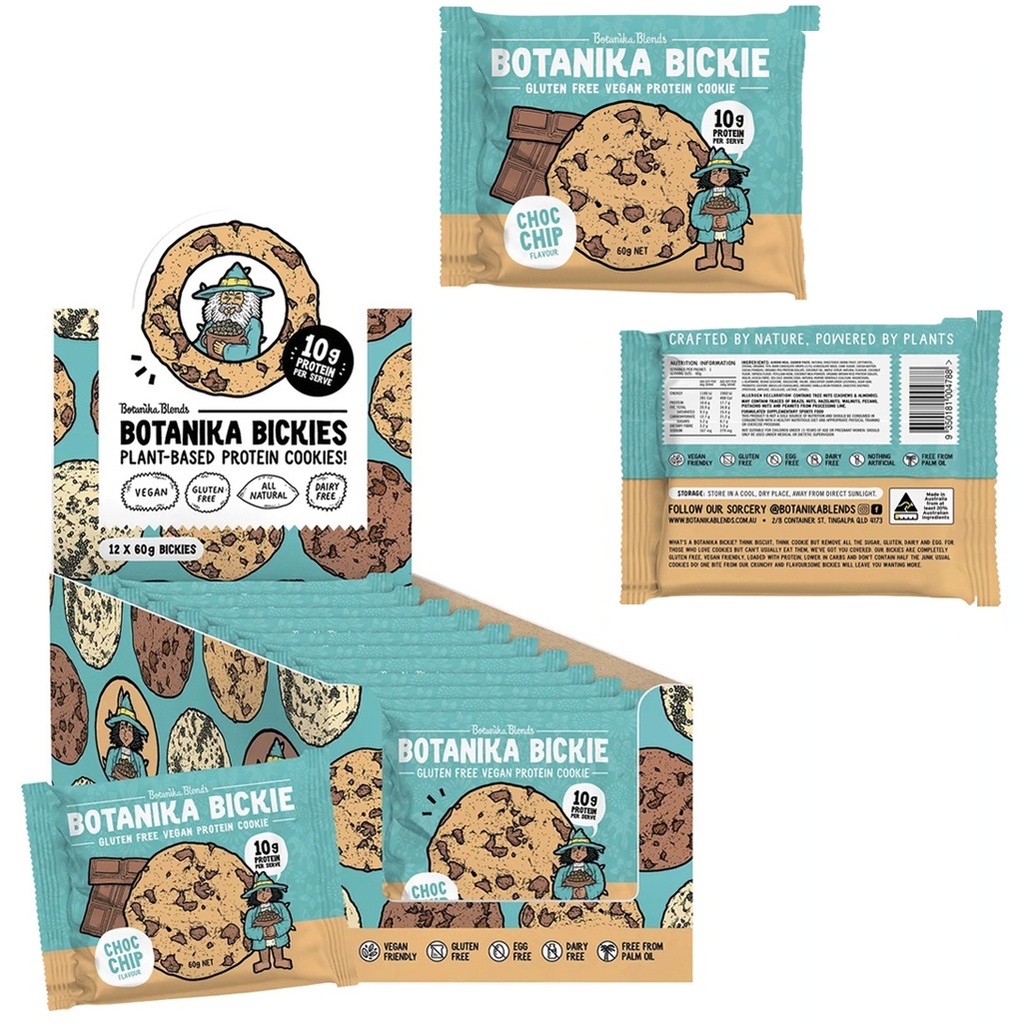 BOTANIKA BLENDS | Botanika Bickie Protein Cookie Choc Chip 60g