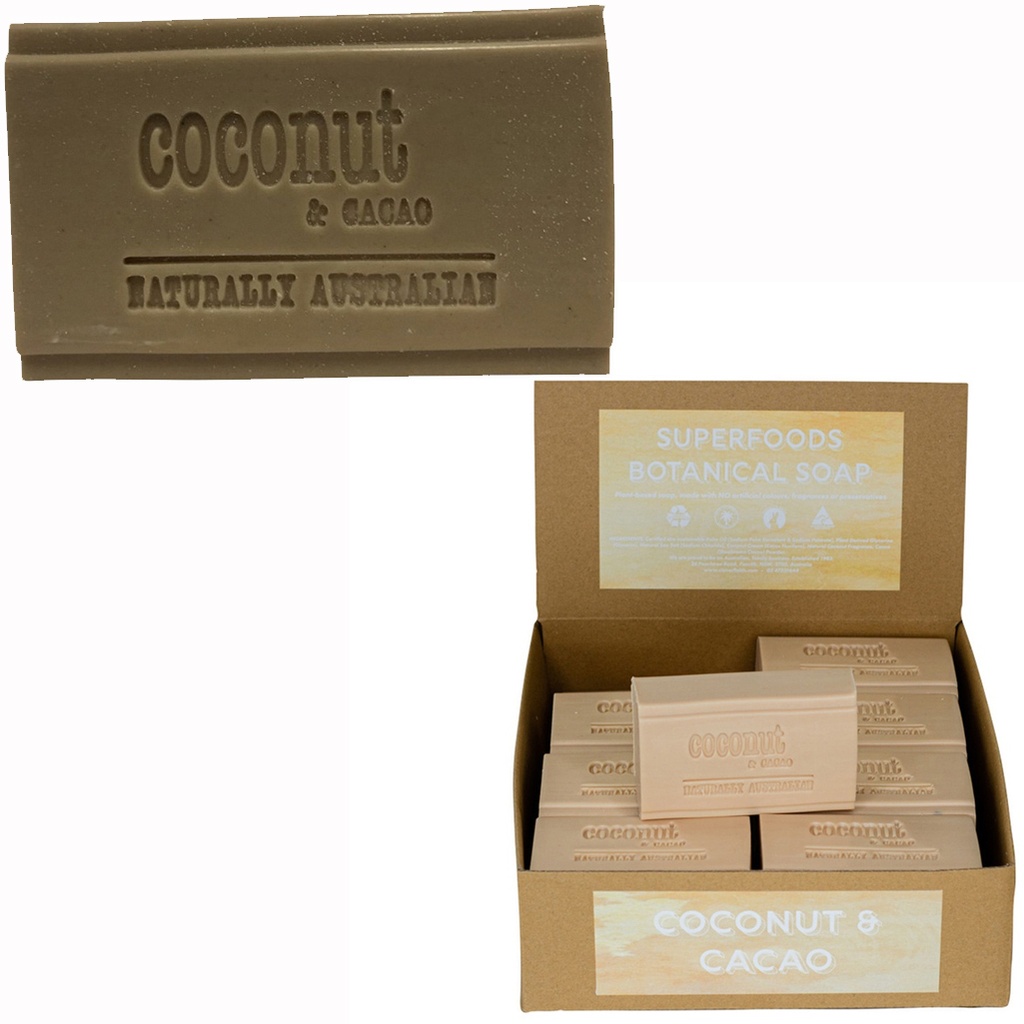 CLOVER FIELDS | Superfood Botanical Coconut & Cacao Soap, 150g
