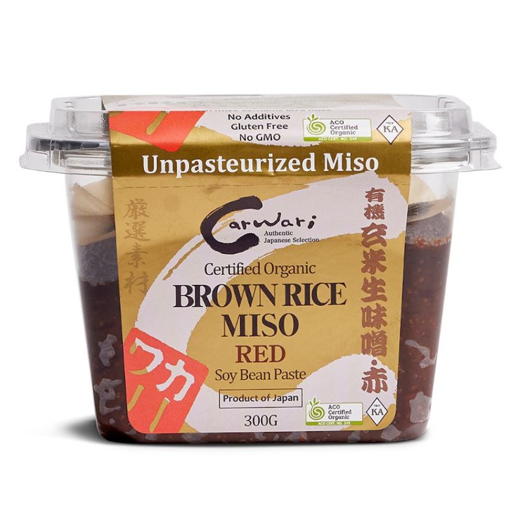 CARWARI | Organic Brown Rice Miso Red Soy Bean Paste, 300g