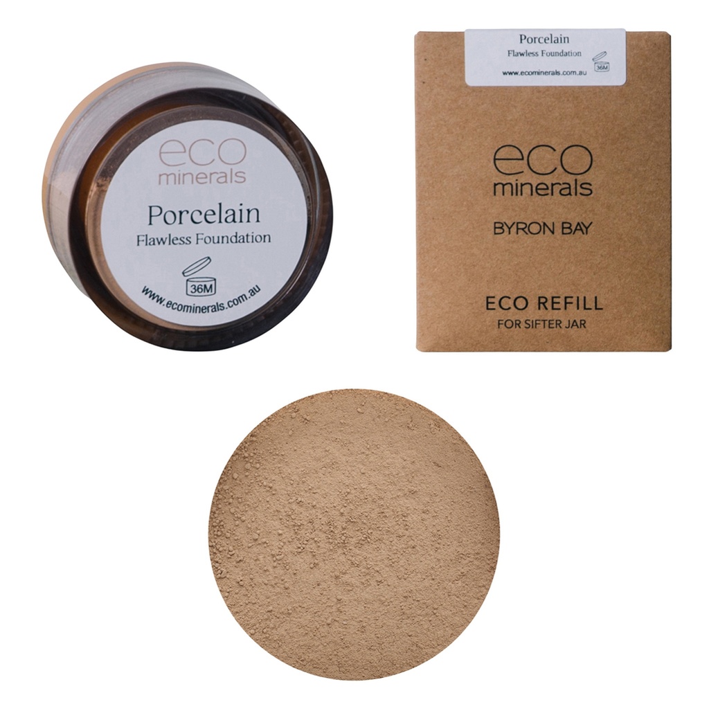 ECO MINERALS | 矿物粉底无瑕（哑光）瓷白，5g