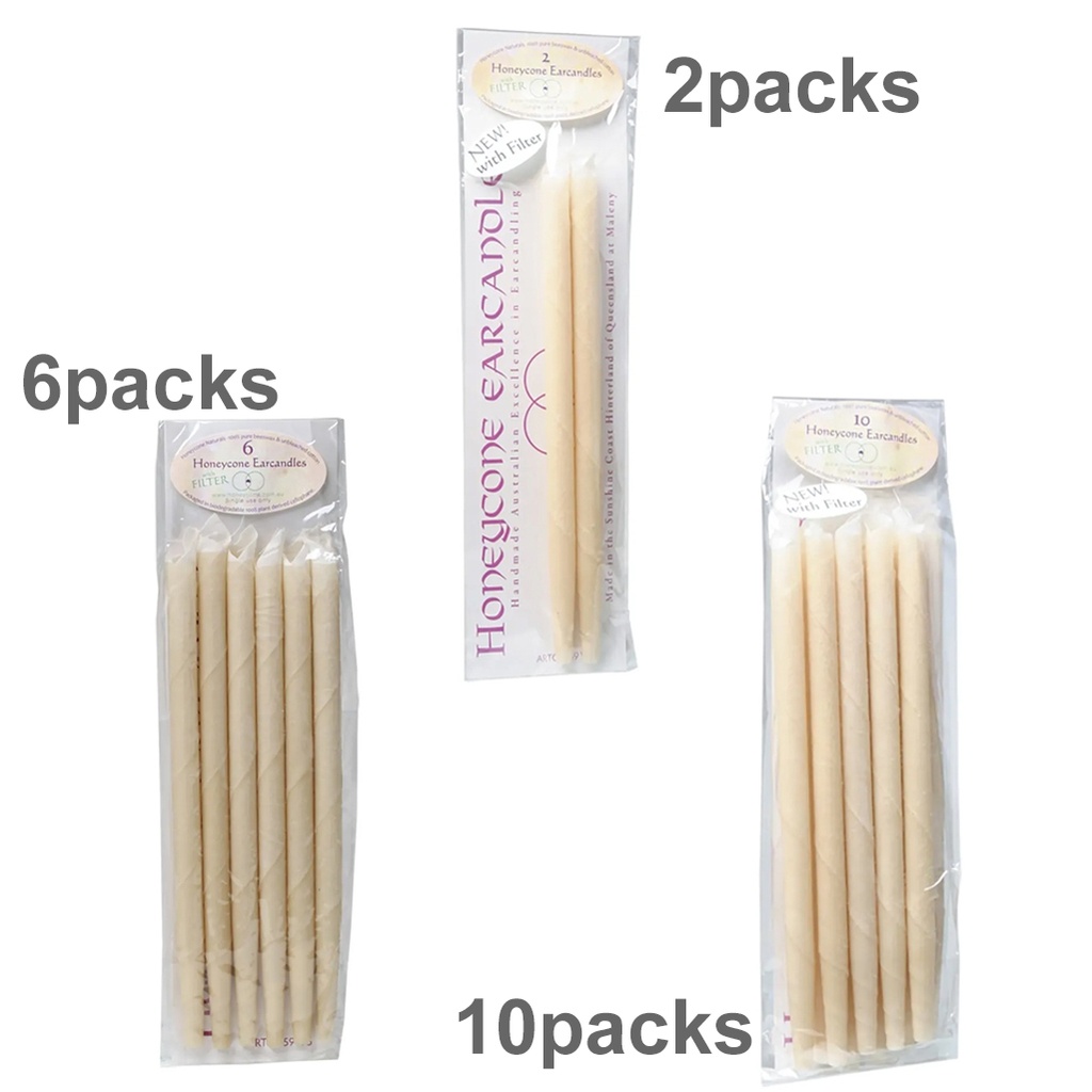 HONEYCONE | 耳燭 帶過濾器 100%未漂白棉