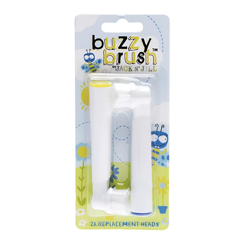JACK N' JILL | Buzzy Brush Replacement Heads for Electric Toothbrush, pack of 2 pcs
