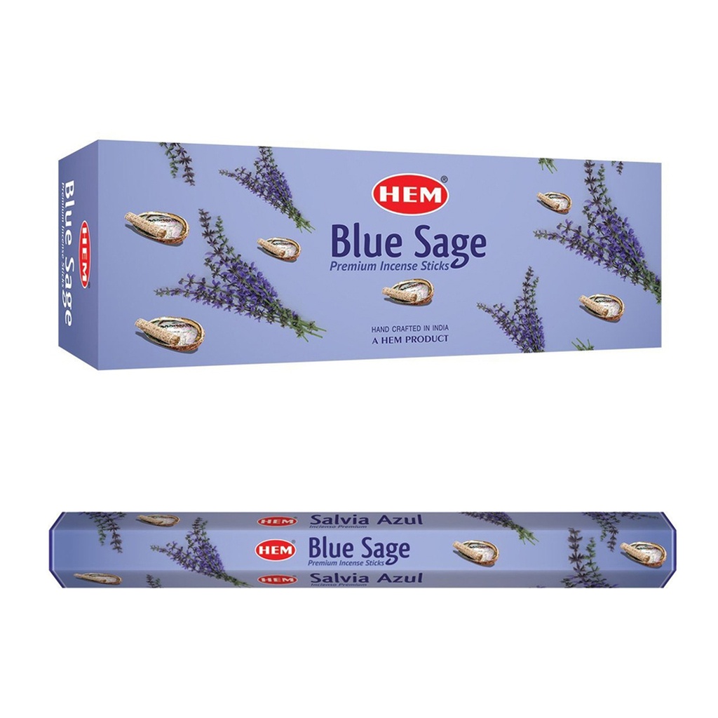 HEM | Incense Hex BLUE SAGE - 1 pack /20sticks or 1 bx /6packs