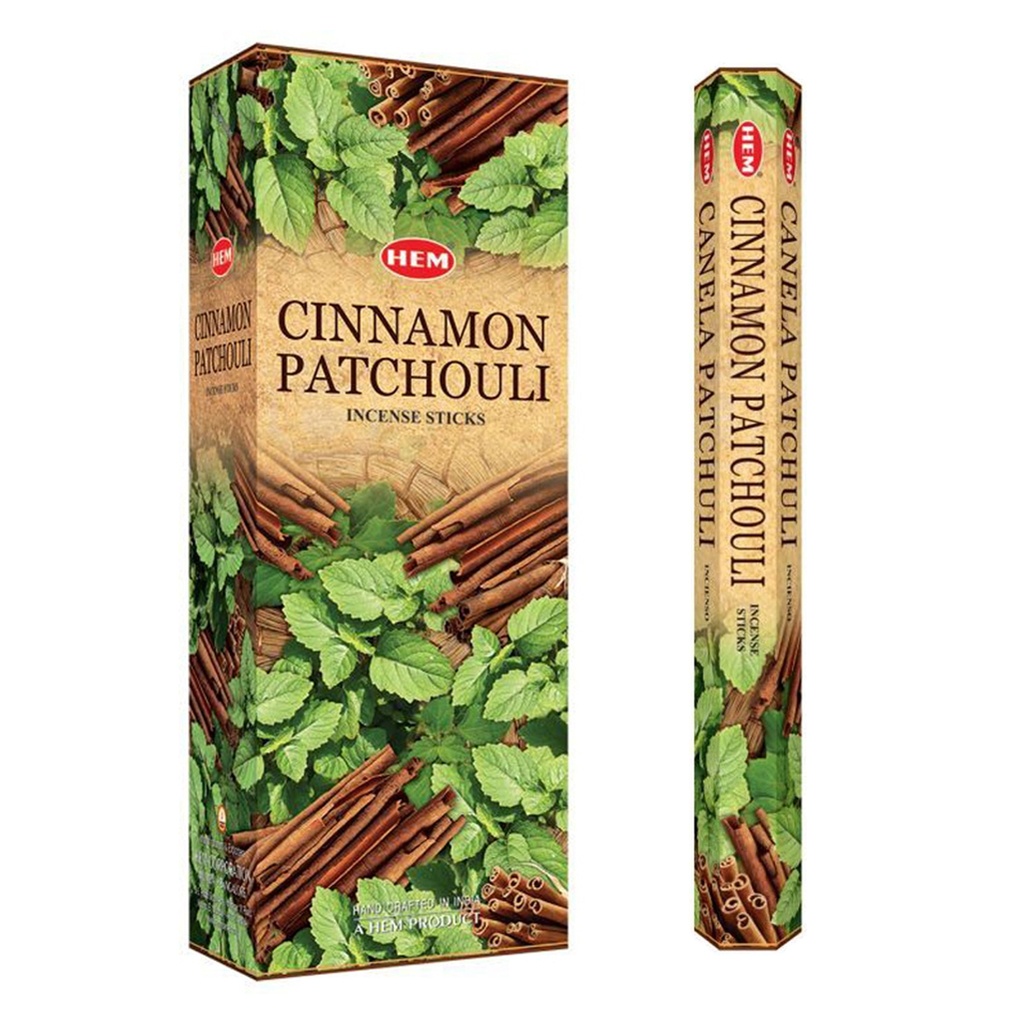 HEM | Incense Hex CINNAMON PATCHOULI - 1 pack /20sticks or 1 bx /6packs