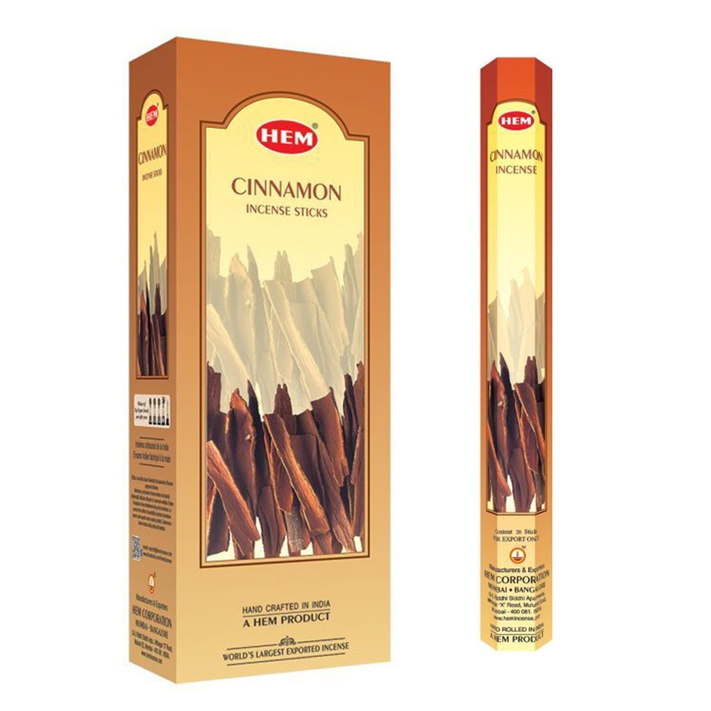 HEM | Incense Hex CINNAMON - 1 pack /20sticks or 1 bx /6packs