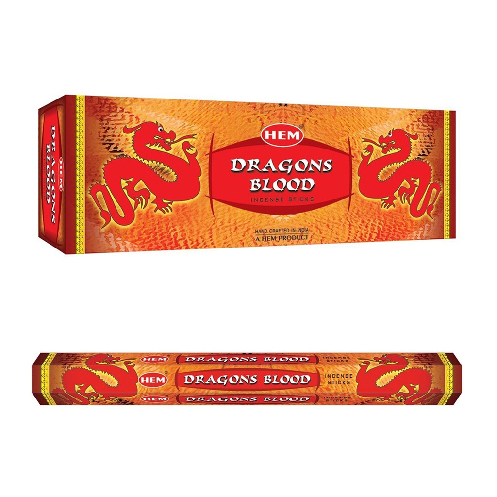 HEM | Incense Hex DRAGONS BLOOD Red - 1 pack /20sticks or 1 bx /6packs
