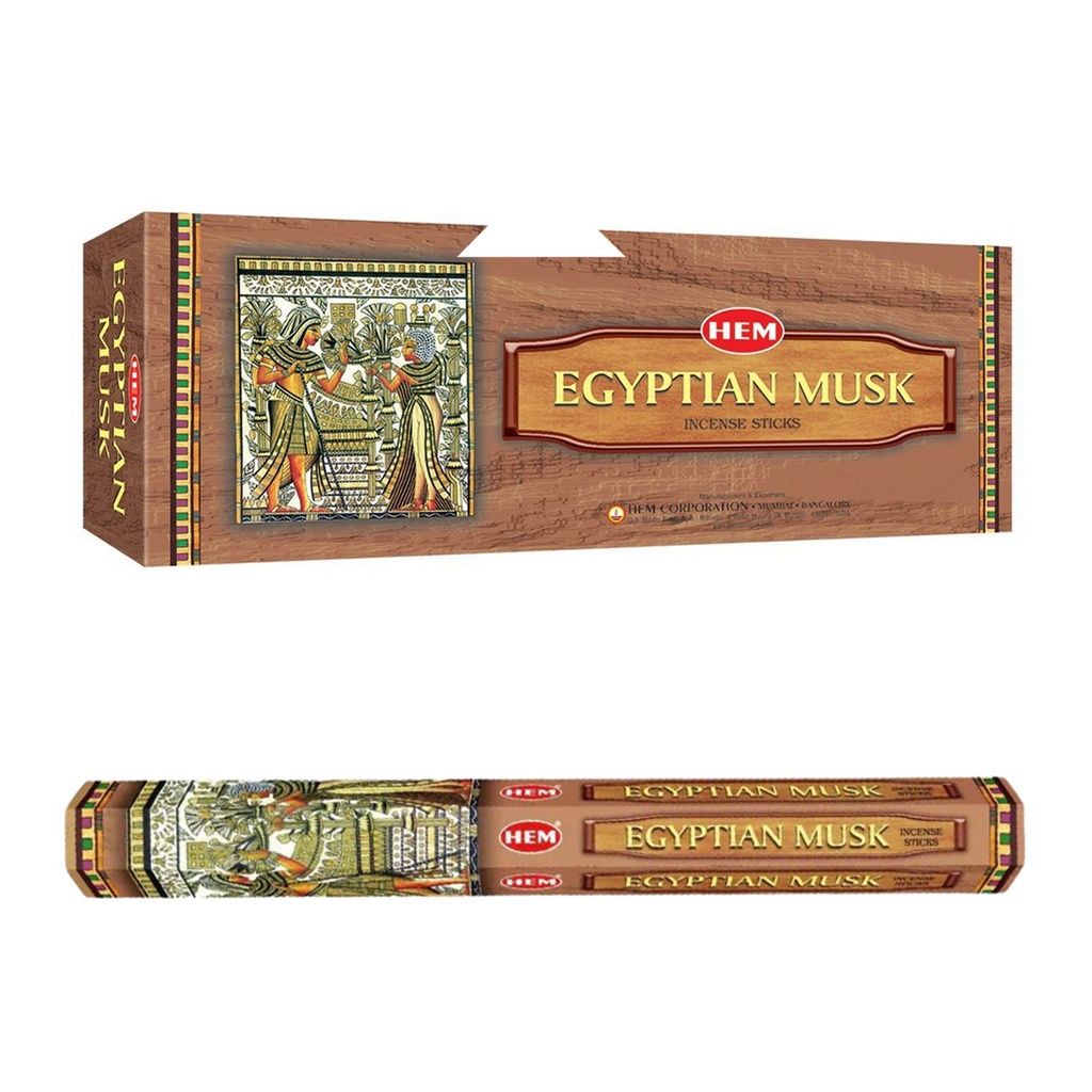 HEM | Incense Hex EGYPTIAN MUSK - 1 pack /20sticks or 1 bx /6packs
