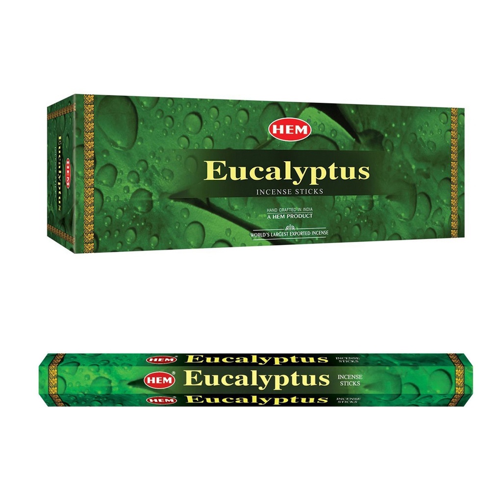 HEM | Incense Hex EUCALYPTUS - 1 pack /20sticks or 1 bx /6packs