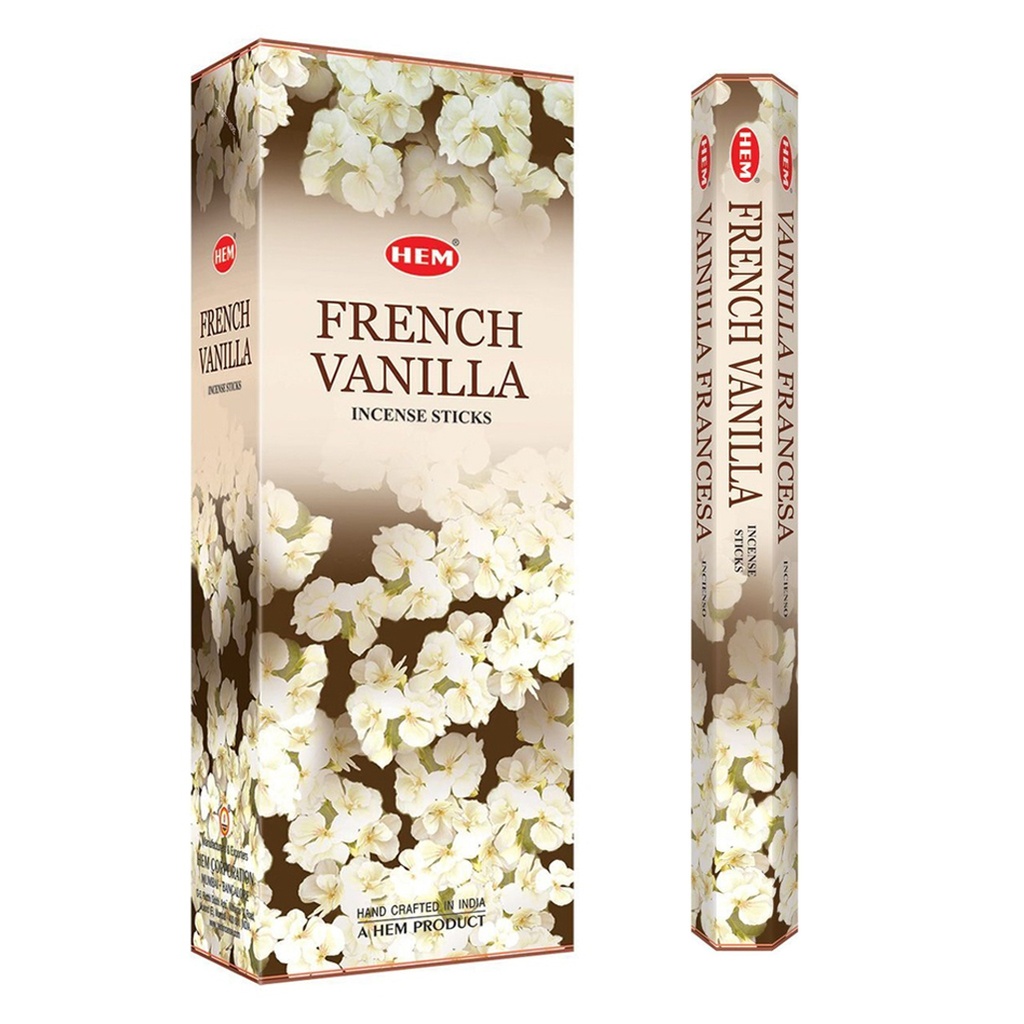 HEM | Incense Hex FRENCH VANILLA - 1 pack /20sticks or 1 bx /6packs