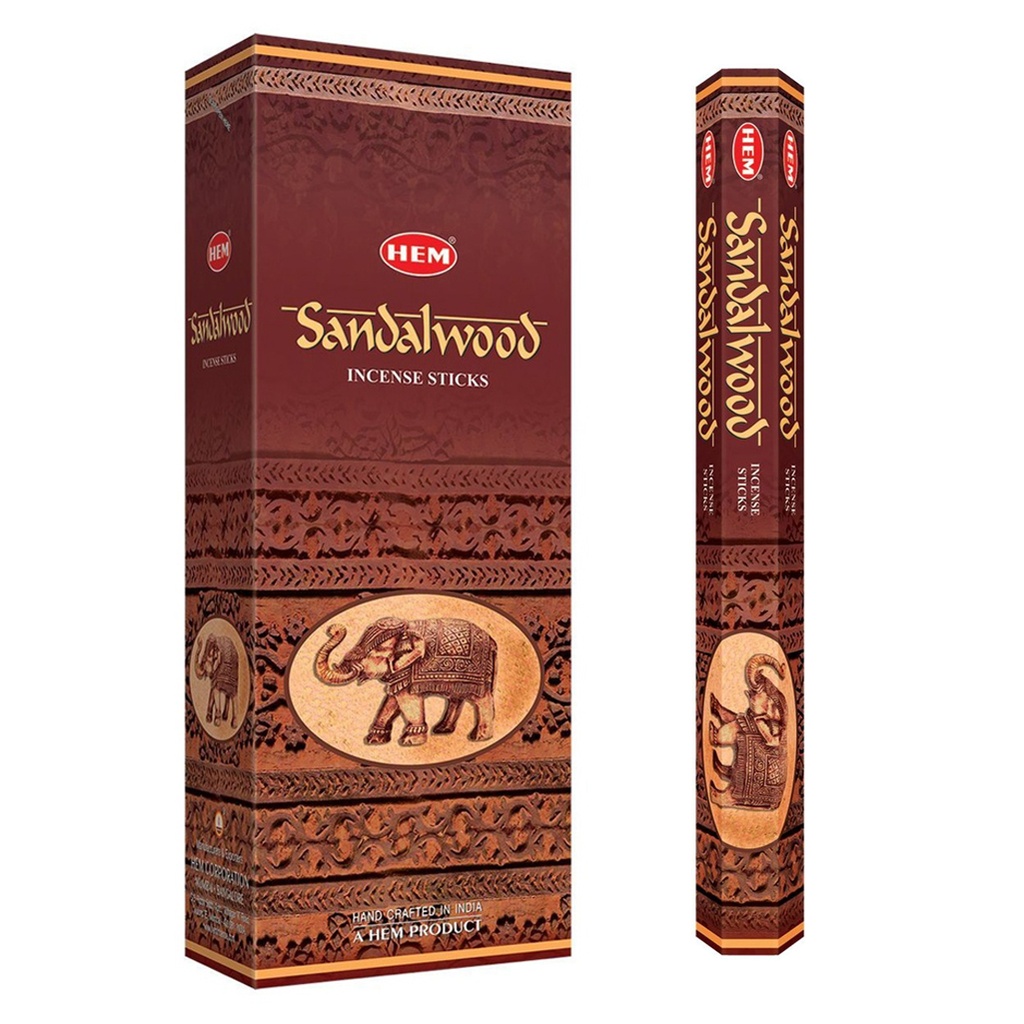 HEM | Incense Hex SANDALWOOD - 1 pack /20sticks or 1 bx /6packs