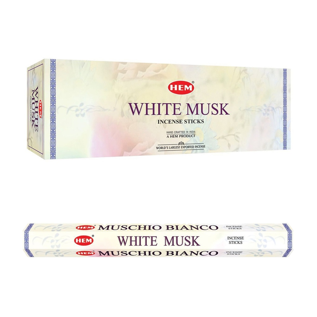 HEM | Incense Hex WHITE MUSK - 1 pack /20sticks or 1 bx /6packs
