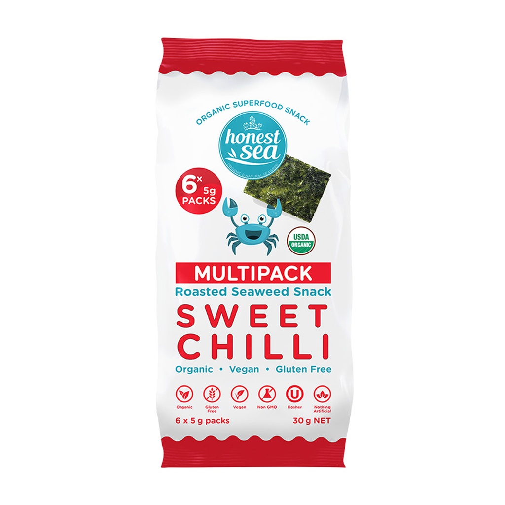 HONEST SEA | Seaweed - Sweet Chilli Multipack 6x5g
