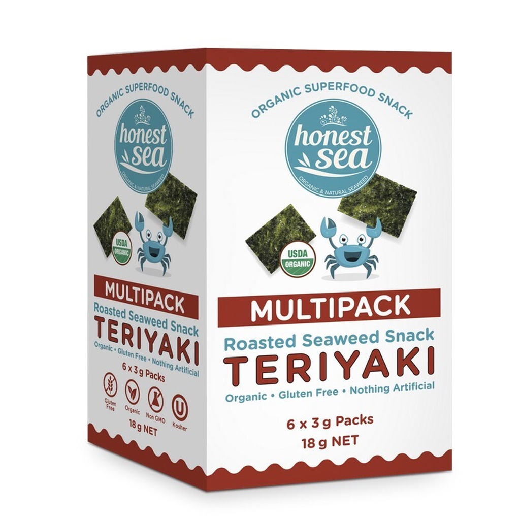 HONEST SEA | Seaweed -Teriyaki Multipack 6x3g