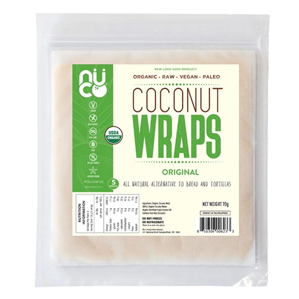 NUCO | Organic Raw Coconut Wraps 70g (5x14g)