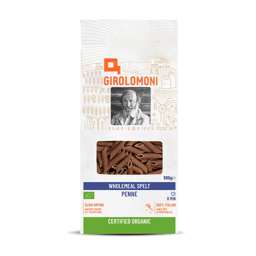 GIROLOMONI | Organic Wholemeal Spelt Penne 500g