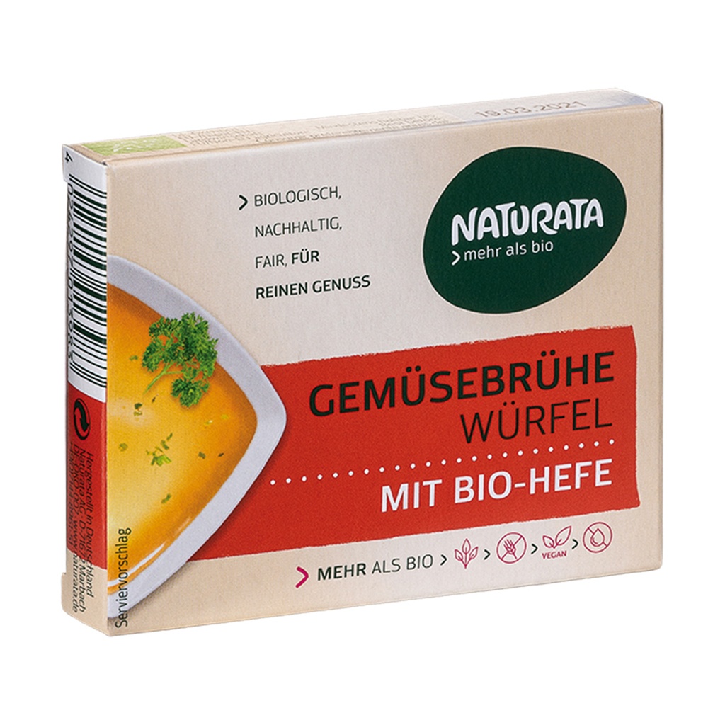 NATURATA | Organic Vegetable Stock Cube 15x6x12g