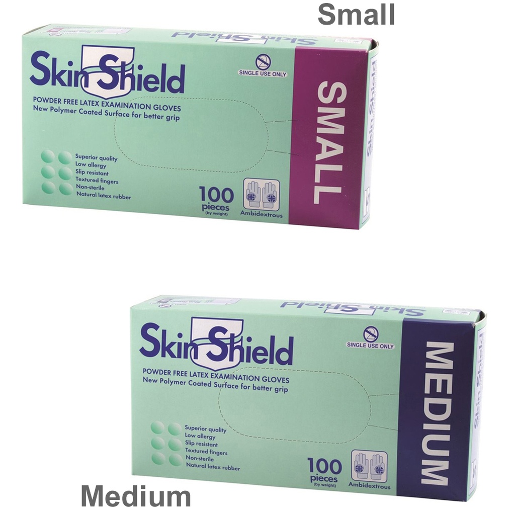 SKIN SHIELD | 無粉乳膠手套 x 100入