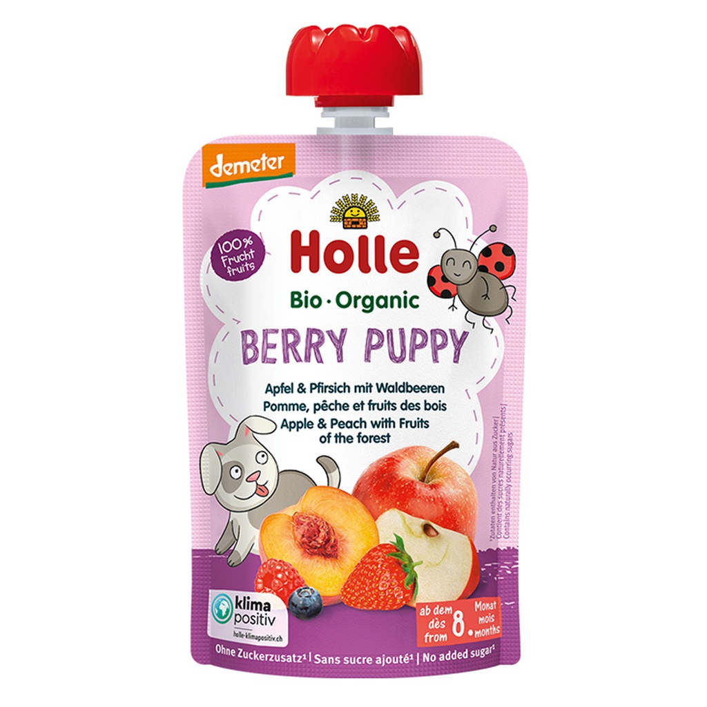 HOLLE | 有机苹果与桃子森林水果果泥 100克